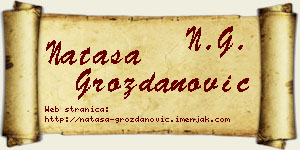 Nataša Grozdanović vizit kartica